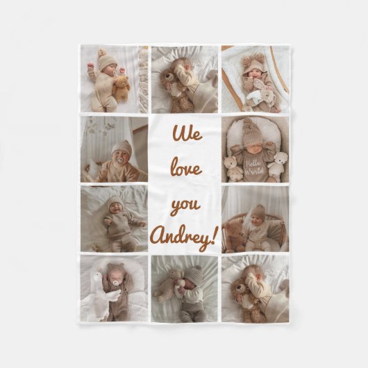 Baby Foto Collage Fleece Blanket (Vorderseite)