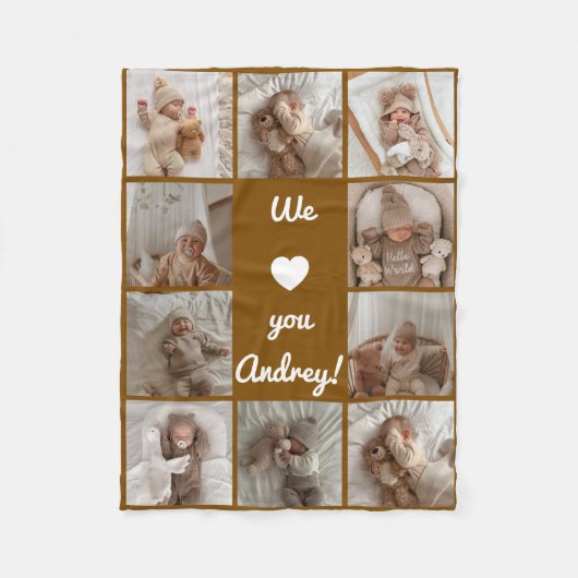Baby Foto Collage Fleece Blanket (Vorderseite)