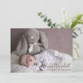 Baby Foto Collage Geburtshinweis Ankündigung (Stehend Vorderseite)