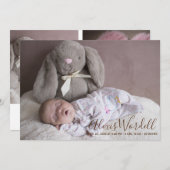 Baby Foto Collage Geburtshinweis Ankündigung (Vorne/Hinten)