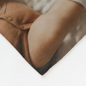 Baby Foto Collage Keepsake Name Birth Date Fleecedecke (Ecke)