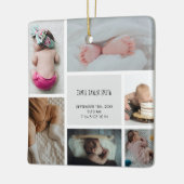 Baby Foto Collage Keepsake Name Birth Date Keramikornament (Links)