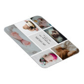 Baby Foto Collage Keepsake Name Birth Date Magnet (Rechte Seite)