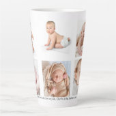Baby Foto Collage Latte Tasse (Vorderseite)