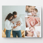 Baby Foto Collage mit Vertikal ZigZag Plaque Fotoplatte (Vorderseite)