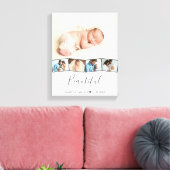Baby Foto Collage Zigzag Picture Strip Custom Leinwanddruck (Insitu (Wohnzimmer))
