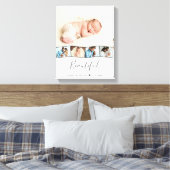 Baby Foto Collage Zigzag Picture Strip Custom Leinwanddruck (Insitu (Schlafzimmer))