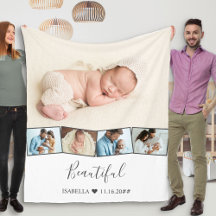 Baby Foto Collage Zigzag Picture Strip White