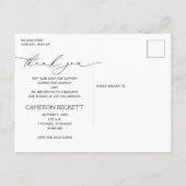 Baby Foto Danke, Birth Ankündigungspostkarte (Rückseite)