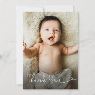 Baby-Foto Danke Herz Schrift Baby Shower
