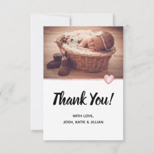 Baby-Foto danken Ihnen zu kardieren Dankeskarte