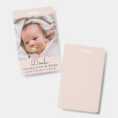 Baby Foto Doula Abzeichen Ausweis (Vorder- & Rückseite)