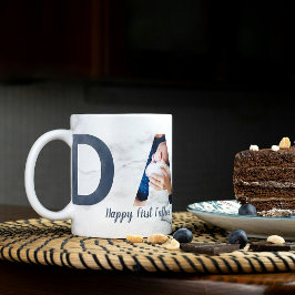 Baby Foto Dusty Blue Marble Kaffeetasse