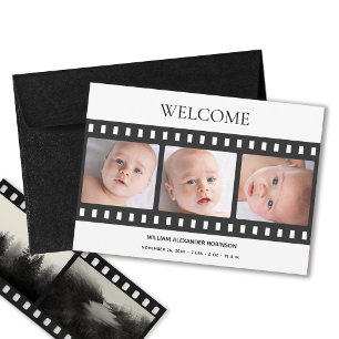 Baby Foto Elegante Filmstrip Klasse Ankündigung