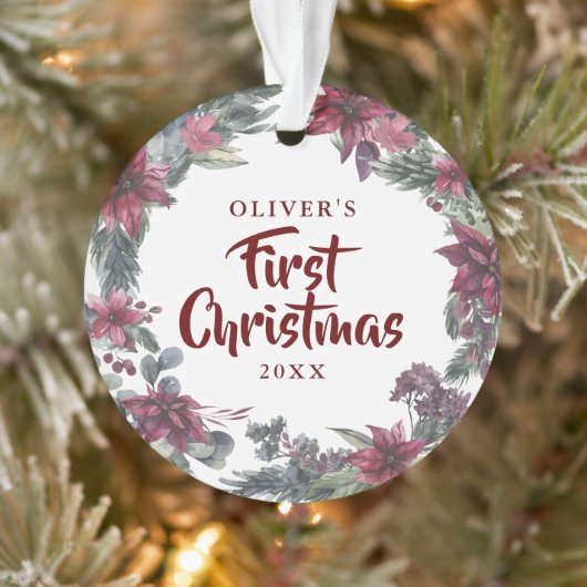 Baby Foto Erster Weihnachtsfeiertag Ornament (Baum)