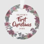 Baby Foto Erster Weihnachtsfeiertag Ornament (Vorderseite)