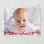 Baby Foto Frohe Weihnachten (Vorderseite)