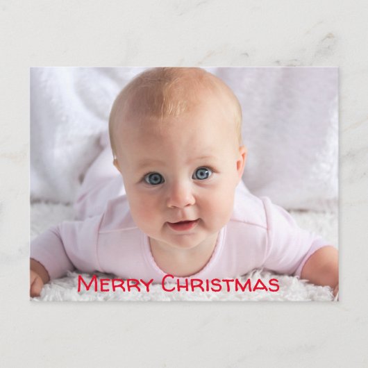 Baby Foto Frohe Weihnachten (Vorderseite)