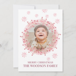 Baby-Foto Frohe Weihnachten Grußkarte