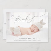 Baby Foto Geburtsankündigung Dankeschön Karte (Vorderseite)
