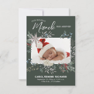 Baby Foto Geburtshaus Ankündigung Holiday Baby Dus