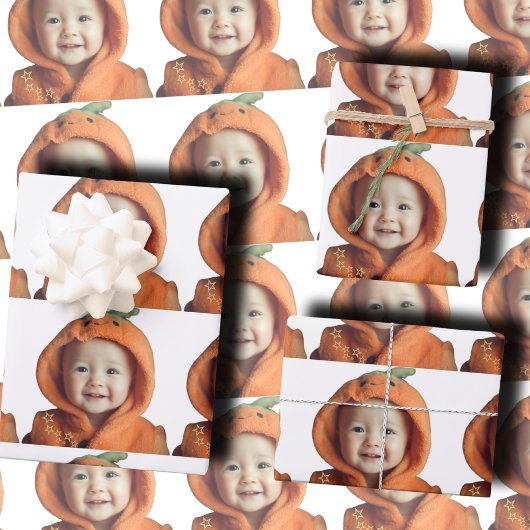 Baby-Foto Geschenkpapier Set