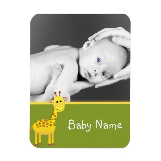 Baby Foto/Giraffe Magnet (Vertikal)