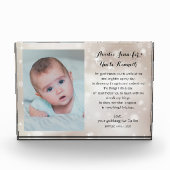 Baby Foto GodElterngedicht auf Glitzern (Vorderseite)