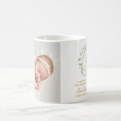 Baby Foto Greenery Gold Vielen Dank Kaffeetasse (Mittel)