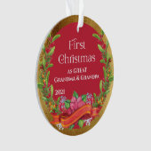 Baby Foto Großeltern Erste Weihnachten Ornament (Vorderseite)