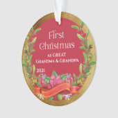 Baby Foto Großeltern Erste Weihnachten Ornament (Vorderseite)