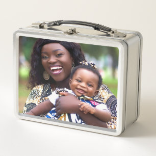 Baby-Foto hinzufügen Anpassen Personalisieren Metall Brotdose