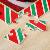 Baby Foto Jigsaw mit Christmas Candy Cane Frame Puzzle (Seite)