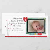 Baby Foto-Karte Ankündigung (Vorne/Hinten)