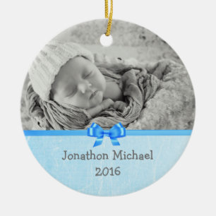 Baby Foto Keepsakes Ornament for Baby Boy