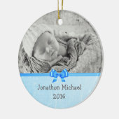 Baby Foto Keepsakes Ornament for Baby Boy (Links)
