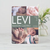 BABY FOTO KÜNDIGKEIT ANKÜNDIGUNG (Stehend Vorderseite)