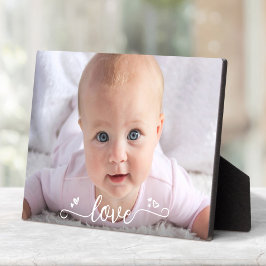 Baby Foto Liebe Calligraphy Custom Keepake DIY Fotoplatte