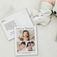Baby Foto Liebe und Dank Geburtshinweis