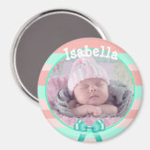 Baby Foto Magnet, Personalisiert mit Ihrem Baby Magnet (Vorderseite/Rückseite)