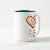 Baby Foto meine ersten Weihnachten als Mama Liebe Zweifarbige Tasse (VorderseiteRechts)