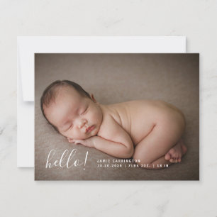 Baby Foto Modern Birth 3 Foto Ankündigung