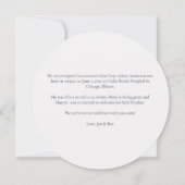 Baby Foto Moderne Elegante Geburtsankündigung Einladung (Rückseite)