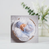 Baby Foto Moderne Elegante Geburtsankündigung Einladung (Stehend Vorderseite)