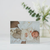 Baby Foto Moderne Geburt Ankündigung (Stehend Vorderseite)