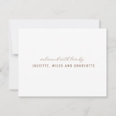 Baby Foto Moderne Geburt Ankündigung (Rückseite)