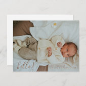 Baby Foto Moderne Geburt Ankündigung (Vorne/Hinten)