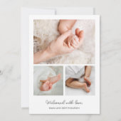 Baby Foto Moderne Geburt Ankündigung (Rückseite)