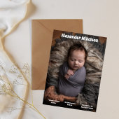 Baby Foto Moderne Geburt Ankündigung