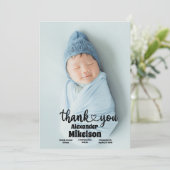 Baby Foto Moderne Geburt Ankündigung (Stehend Vorderseite)